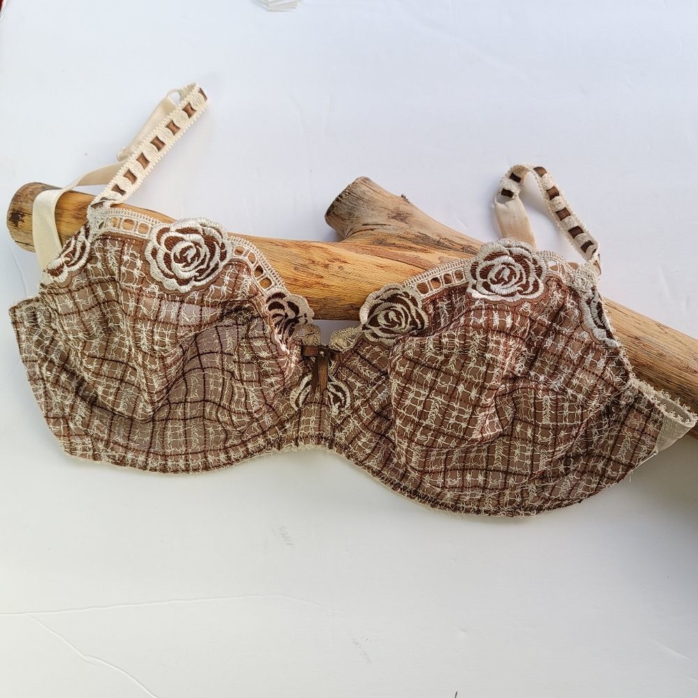 Maison lejaby retro inspired plaid bra